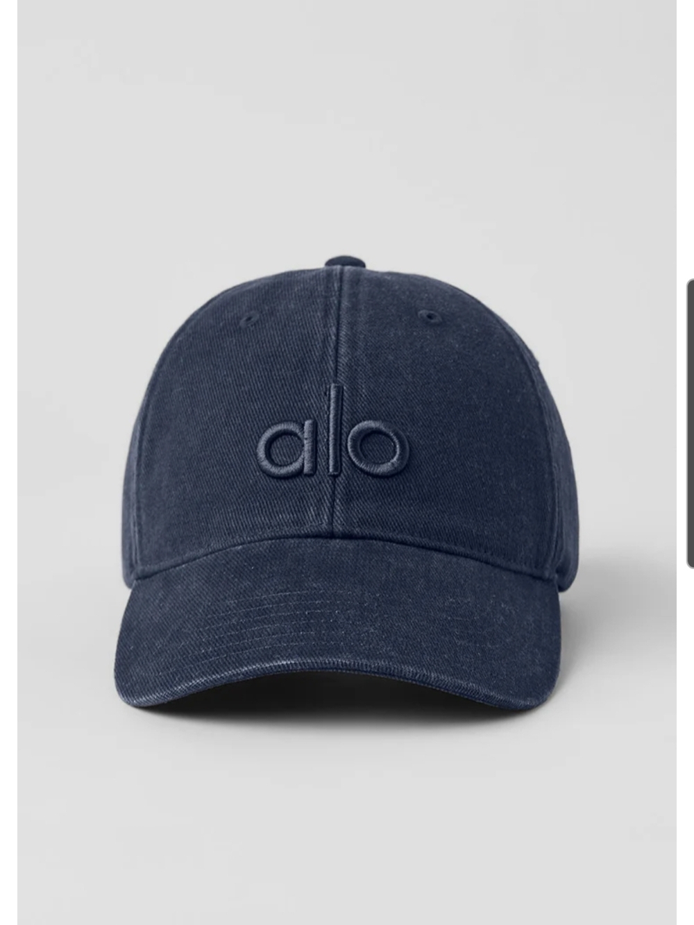 ALO Yoga Navy Washed Off Duty Baseball Cap